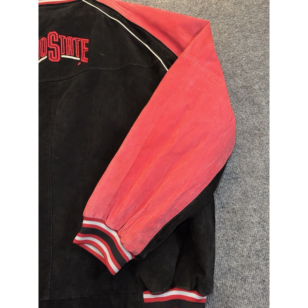 Ohio State Buckeyes Varsity Jacket Men's Size XL Suede Quilted Full Zip - Picture 7 of 14